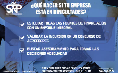 Si tu empresa está en dificultades: financiación, concurso de acreedores y… asesoramiento