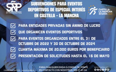 Si organizas eventos deportivos en Castilla La Mancha, date prisa que hay ayudas
