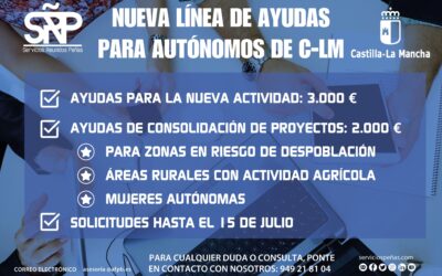 Castilla-La Mancha ofrece nuevas ayudas para trabajadores autónomos
