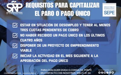 Cómo capitalizar el Pago Único del paro: Todo lo que necesitas saber