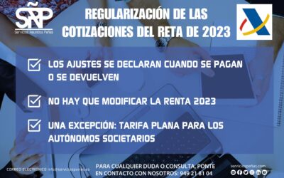 Hacienda aclara el tratamiento fiscal de los ajustes del RETA de 2023 que se abonan o devuelven este año