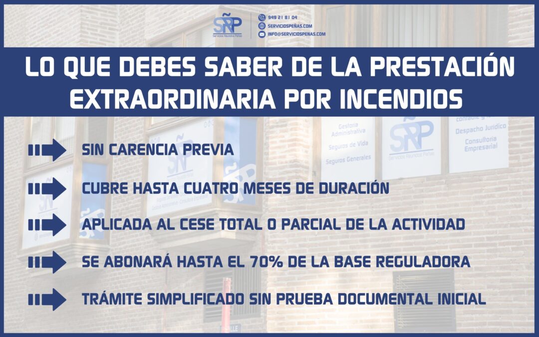 Los autónomos afectados por los incendios forestales podrán acceder a una prestación por cese de actividad sin acreditar el periodo mínimo de cotización